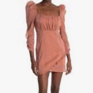 ASTR the Label Ruched Puff Sleeve Mini Dress